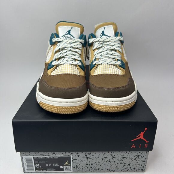 Nike Air Jordan 4 Retro GS “Cacao Wow/Brown Teal” 2023 - Picture 2 of 5